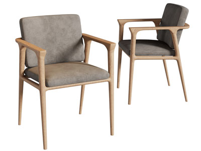 北欧实木边框的休闲椅子 餐椅