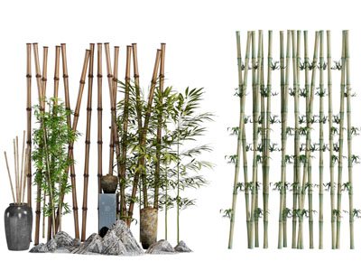 新中式竹子景观 景观园艺小品