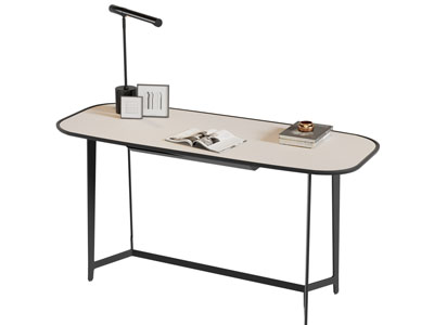 现代椭圆形书桌3d模型 现代椭圆形书桌