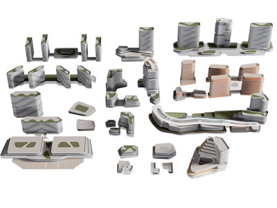 现代户外建筑外墙