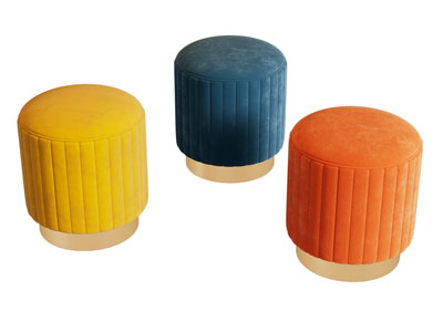 现代轻奢圆形沙发凳子