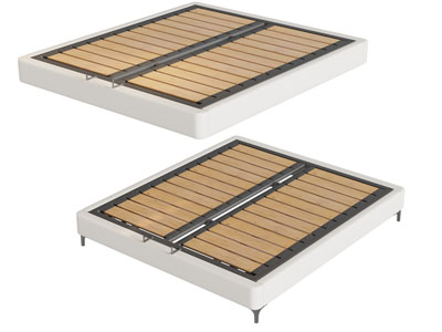 现代双人床 床架 床板结构