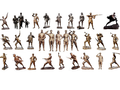 现代战士雕塑雕刻3d模型 现代战士雕塑雕刻