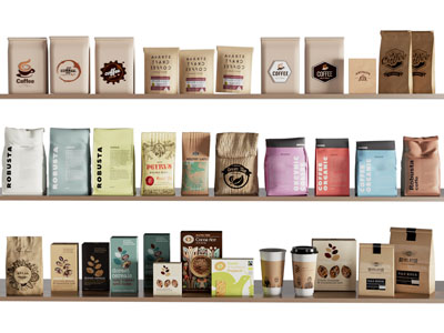 现代食品包装袋 袋装咖啡豆