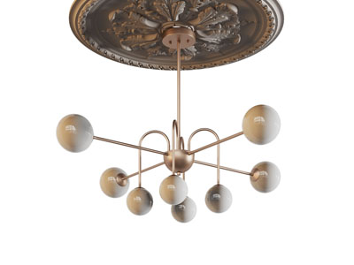 法式雕花灯盘 吊灯3d模型 法式雕花灯盘 吊灯