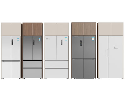 现代双开门 上下门电冰箱3d模型 现代双开门 上下门电冰箱