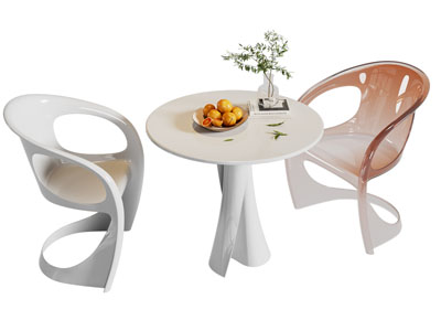 现代商务洽谈桌椅组合3d模型 现代商务洽谈桌椅组合