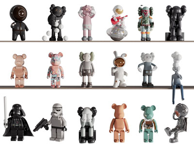 现代暴力熊 Kaws公仔 潮玩 玩偶雕塑雕刻 摆件组合3d模型 现代暴力熊 Kaws公仔 潮玩 玩偶雕塑雕刻 摆件组合