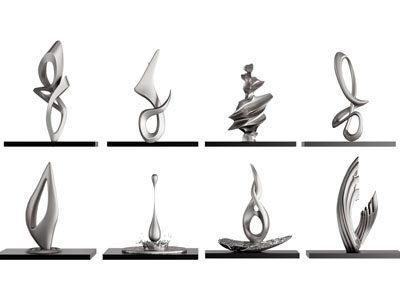 现代工艺品雕塑雕刻摆件组合3d模型 现代工艺品雕塑雕刻摆件组合