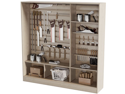 现代五金工具置物收纳架