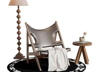 法式中古风休闲椅子 边几 落地灯