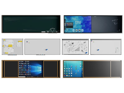 现代多媒体黑板 白板3d模型 现代多媒体黑板 白板