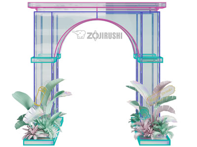 现代亚克力活动大门 门洞 美陈3d模型 现代亚克力活动大门 门洞 美陈