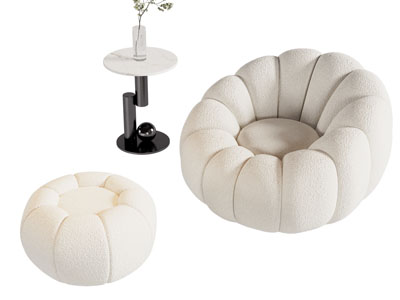 现代懒人沙发 坐墩 边几