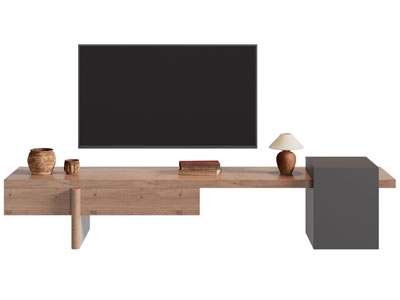 侘寂风电视柜 电视机