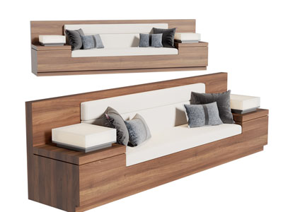 新中式户外多人沙发3d模型 新中式户外多人沙发