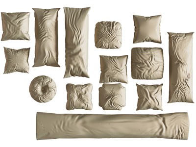 现代靠垫抱枕3d模型 现代靠垫抱枕