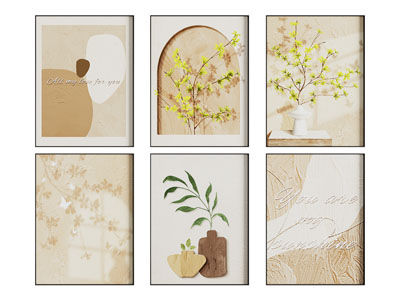 现代装饰挂画3d模型 现代装饰挂画