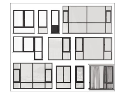 现代玻璃平开窗户3d模型 现代玻璃平开窗户