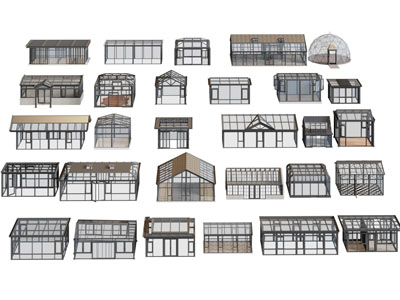 现代阳光房 玻璃房 阳光棚