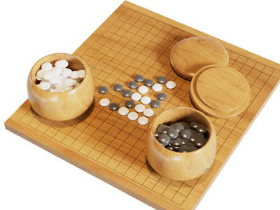 现代棋盘 围棋 棋子3d模型 现代棋盘 围棋 棋子