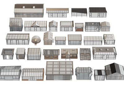 现代阳光房 玻璃房