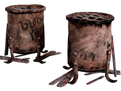 工业风loft火炉3d模型 工业风loft火炉