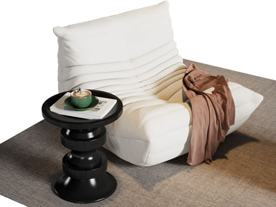 现代懒人沙发 边几