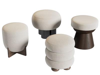 现代圆形沙发凳子