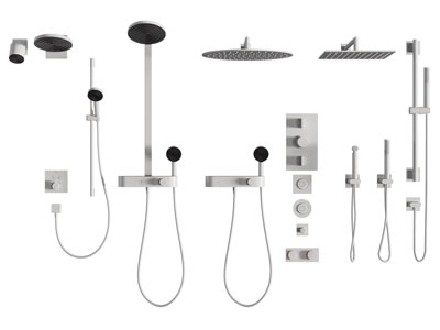 现代不锈钢淋浴花洒