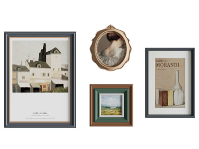 法式装饰挂画3d模型 法式装饰挂画