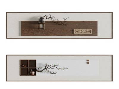 新中式立体装饰挂画3d模型 新中式立体装饰挂画