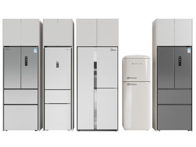 现代电冰箱3d模型 现代电冰箱