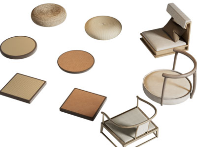 现代圆形 方形蒲团 休闲椅子