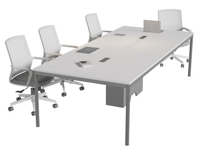 现代长方形会议桌椅组合3d模型 现代长方形会议桌椅组合