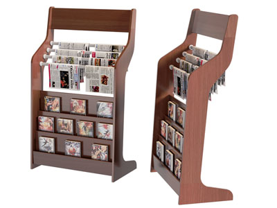 现代中古风书刊杂志架