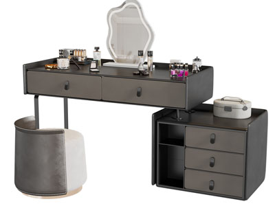 法式化妆 梳妆台3d模型 法式化妆 梳妆台