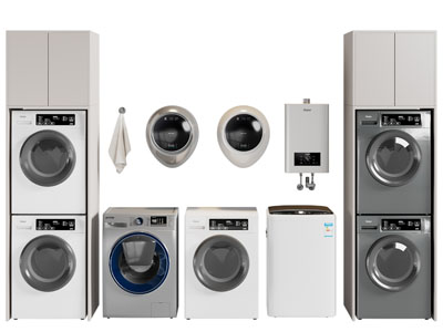 现代洗衣机3d模型 现代洗衣机