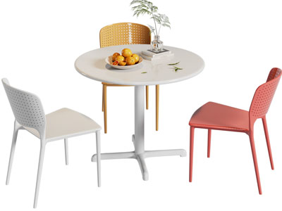 现代休闲洽谈餐桌椅组合3d模型 现代休闲洽谈餐桌椅组合