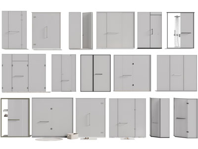 现代玻璃淋浴房3d模型 现代玻璃淋浴房