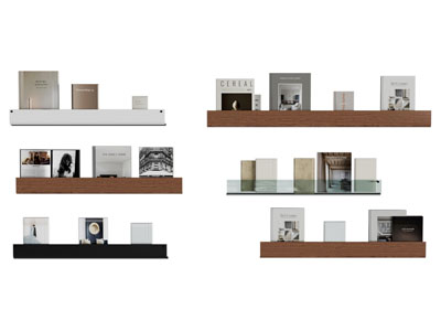 现代墙面书刊杂志架 墙饰3d模型 现代墙面书刊杂志架 墙饰