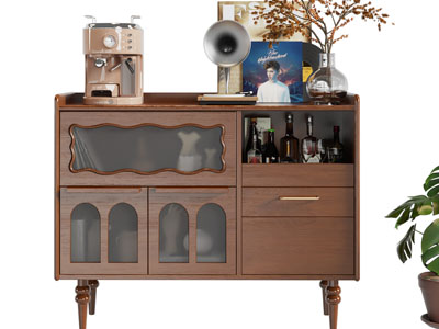 现代中古风餐边柜