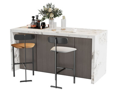 现代大理石吧台吧椅3d模型 现代大理石吧台吧椅