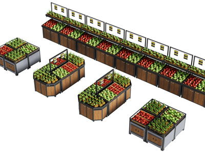 现代水果蔬菜货架 摆台 展柜 展台