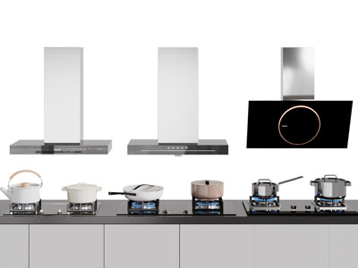 现代燃气灶 抽油烟机 厨房电器3d模型 现代燃气灶 抽油烟机 厨房电器