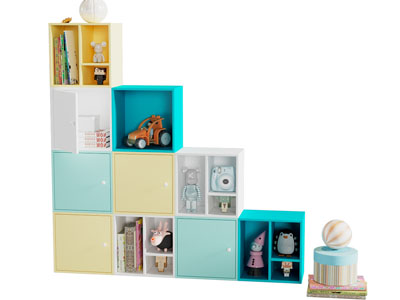 现代多巴胺儿童装饰柜