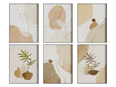 现代装饰挂画3d模型 现代装饰挂画