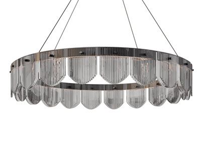 现代圆形水晶吊灯3d模型 现代圆形水晶吊灯