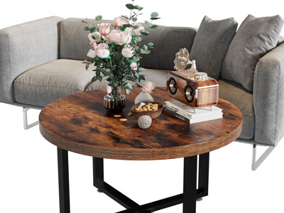 现代布艺多人沙发 边几3d模型 现代布艺多人沙发 边几