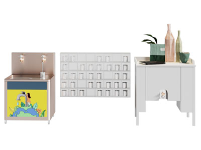 现代儿童饮水机 杯架3d模型 现代儿童饮水机 杯架